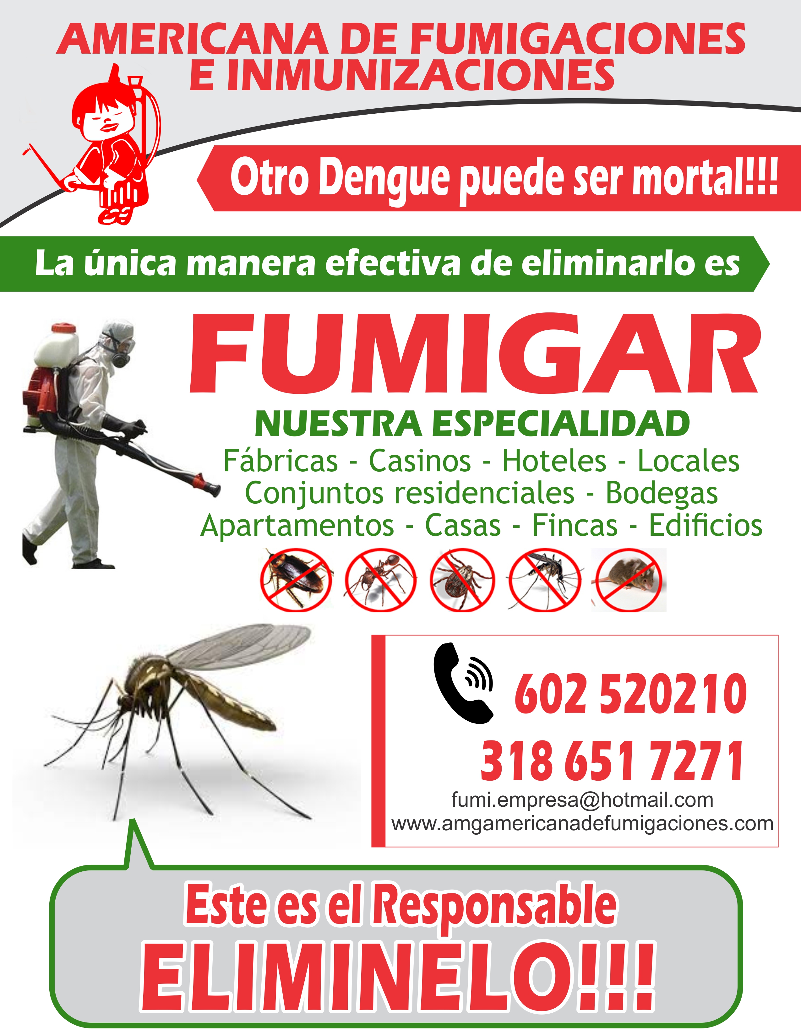 Fumigación contra el Dengue